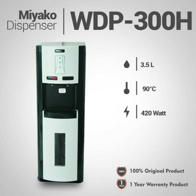 Dispenser Miyako WDP 300 H GALON BAWAH BARU BERGARANSI RESMI