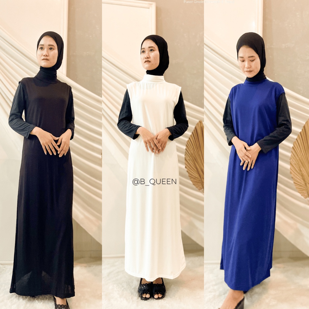 (COD) INNER DRESS JUMBO | SIZE JUMBO XXL -INNER DRESS TANPA LENGAN/INNER LONG DRESS