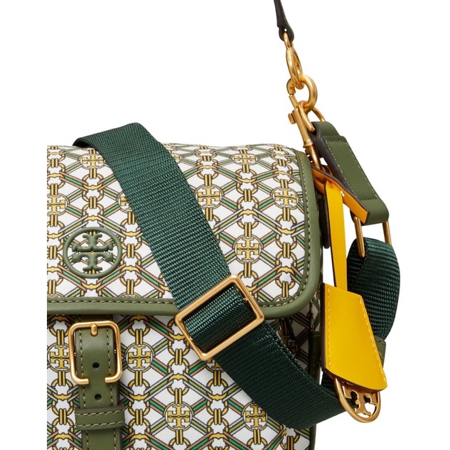 Tory Burch Pipper Printed Crossbody Green Gemini Link