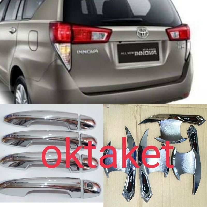 paket outer handle all new innova 2016 2018 2020 2021 reborn trd sportivo hitam chrome