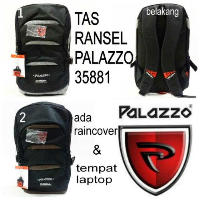 Tas ransel sekolah palazzo 35881 tas sekolah murah backpack hitam