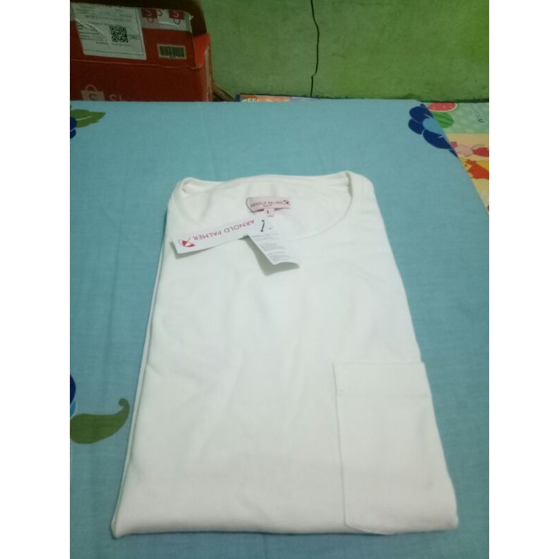 Kaos Arnold Palmer Polos Broken White Size L Slim Fit Europe Size Ada Saku - Arnold Palmer Tshirt
