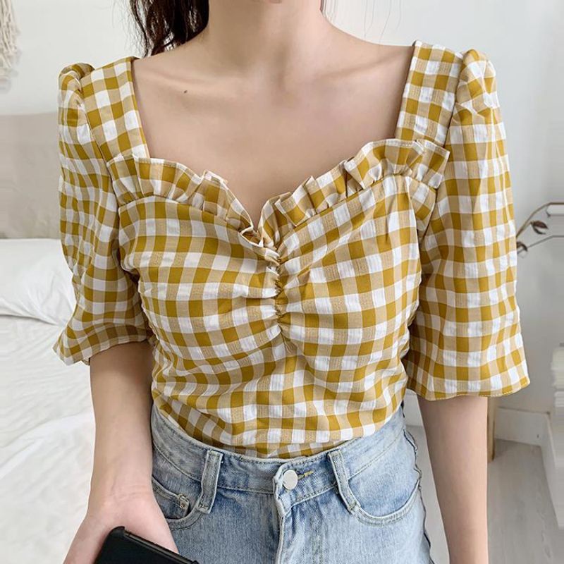 Korean Blouse Square Neck