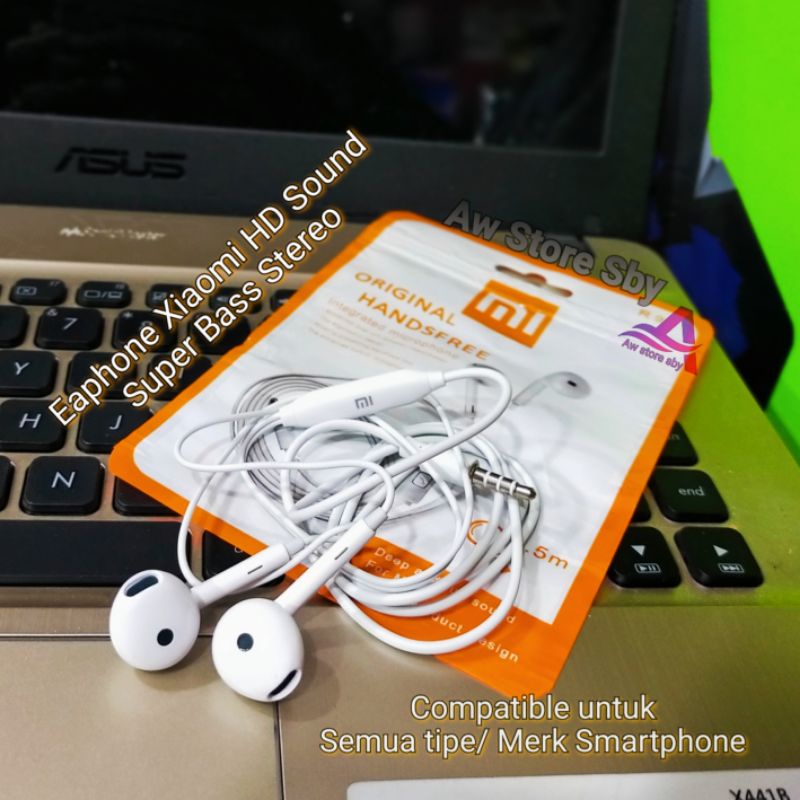 Earphone Xiaomi Extra Bass with Mic Headset Xiaomi note 4 note 5 note 6 note 7 note 8