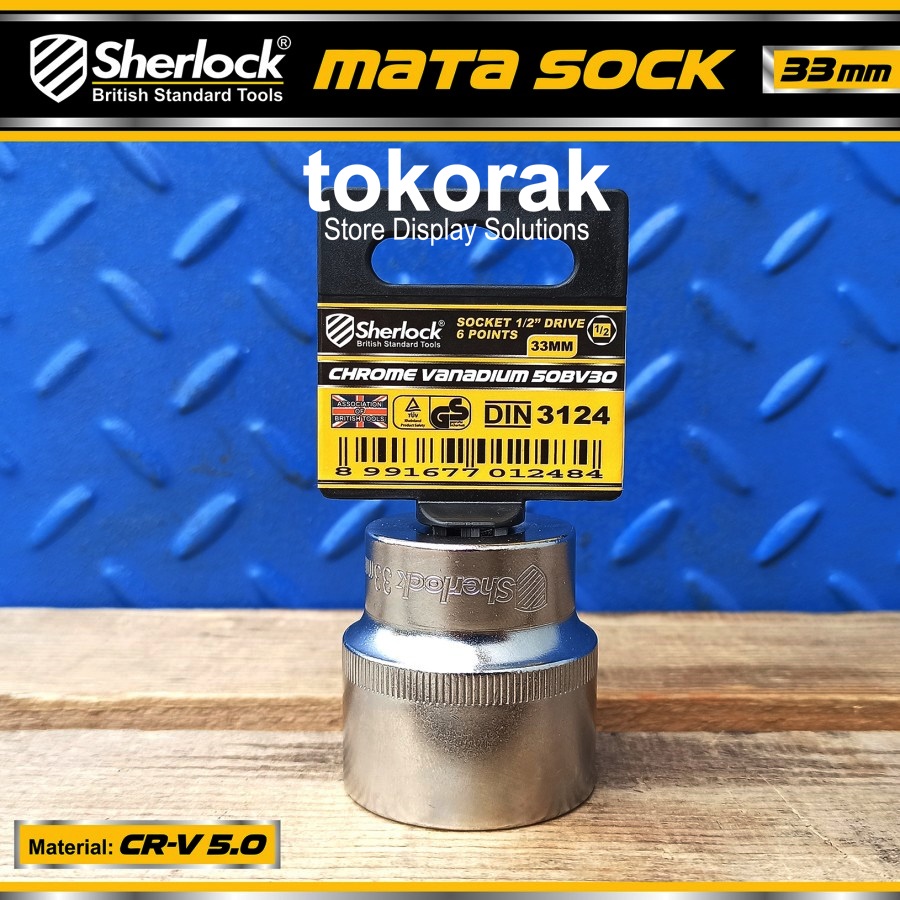 SHERLOCK MATA KUNCI SOK 33 MM 1/2 INCH 6 PT - MATA SHOCK