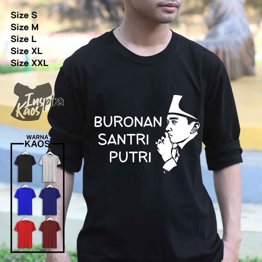 KAOS PRIA SANTRI SALAFY KEREN / / BURONAN SANTRI PUTRI / / COTTON COMBED 30S