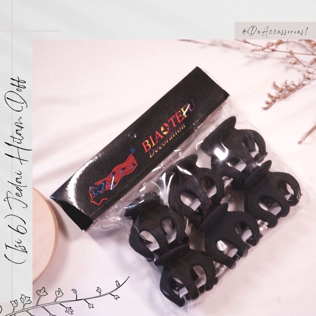 ( ISI 12 ) Jedai Hitam Doff / Jedai Hitam / Jepit Rambut Hitam