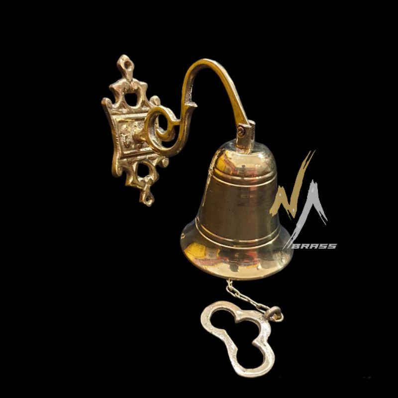 Bel Pintu Kuningan Bel Rumah Lonceng Brass Doorbell Motif Bintang Besar Ukuran 10cm x 15cm