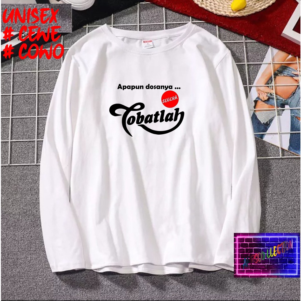 Cod Diskon Promo Murah/Kaos Tobatlah Segera  /KAOS EKSPRESI/KAOS HITS/KAOS BANDUNG/KAOS MURAH/KAOS DISTRO MURAH 2022 PAKAIAN PRIA PAKAIAN WANITA TREND KAOS