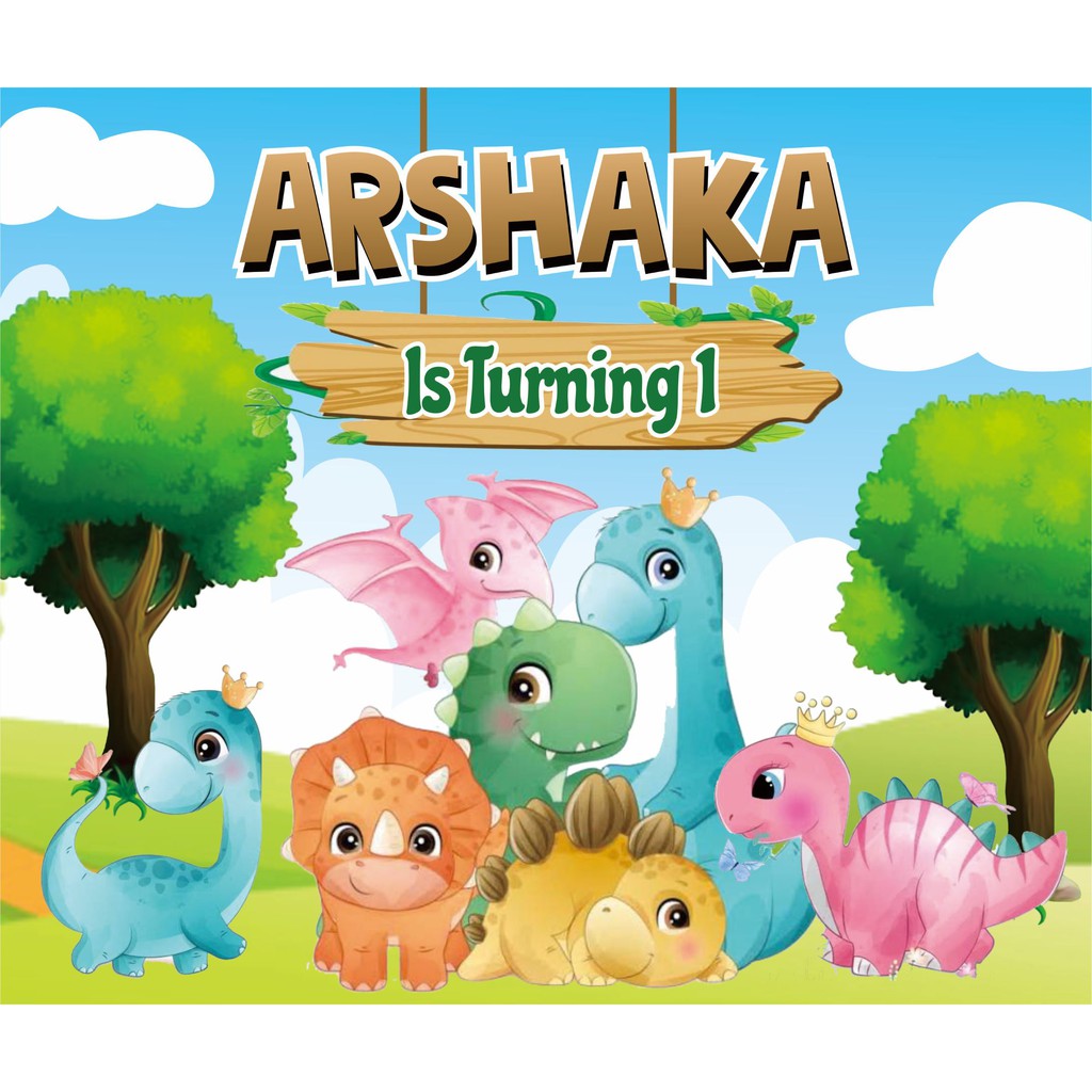 Tas Ultah Mika Full 25 x 18 x 23-Dinosaurus