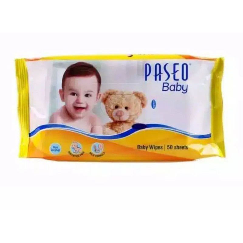 GROSIR TISSUE BASAH PASEO BABY WIPES 50 SHET