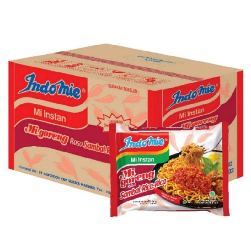 

1 DUS/40 PCS INDOMIE GORENG RASA SAMBAL RICA-RICA