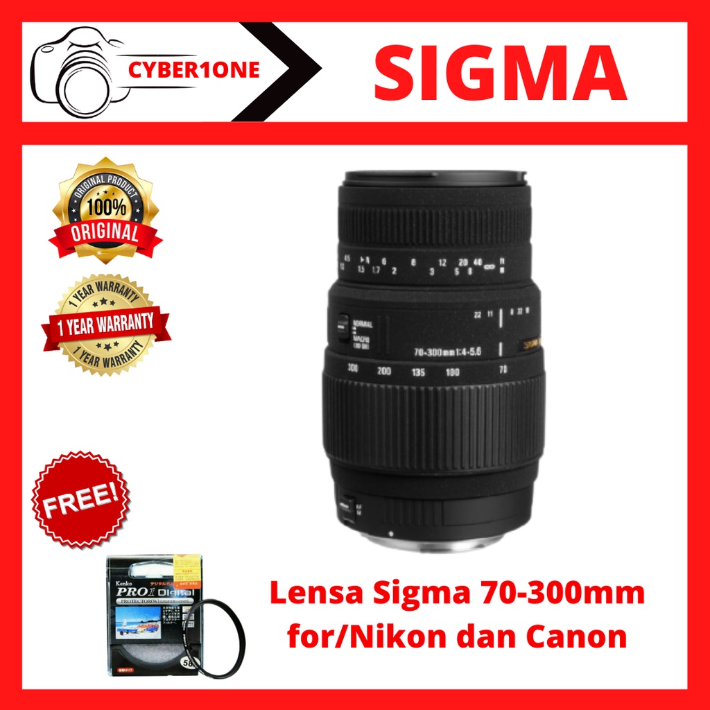 Lensa Sigma 70-300mm for/Nikon dan Canon
