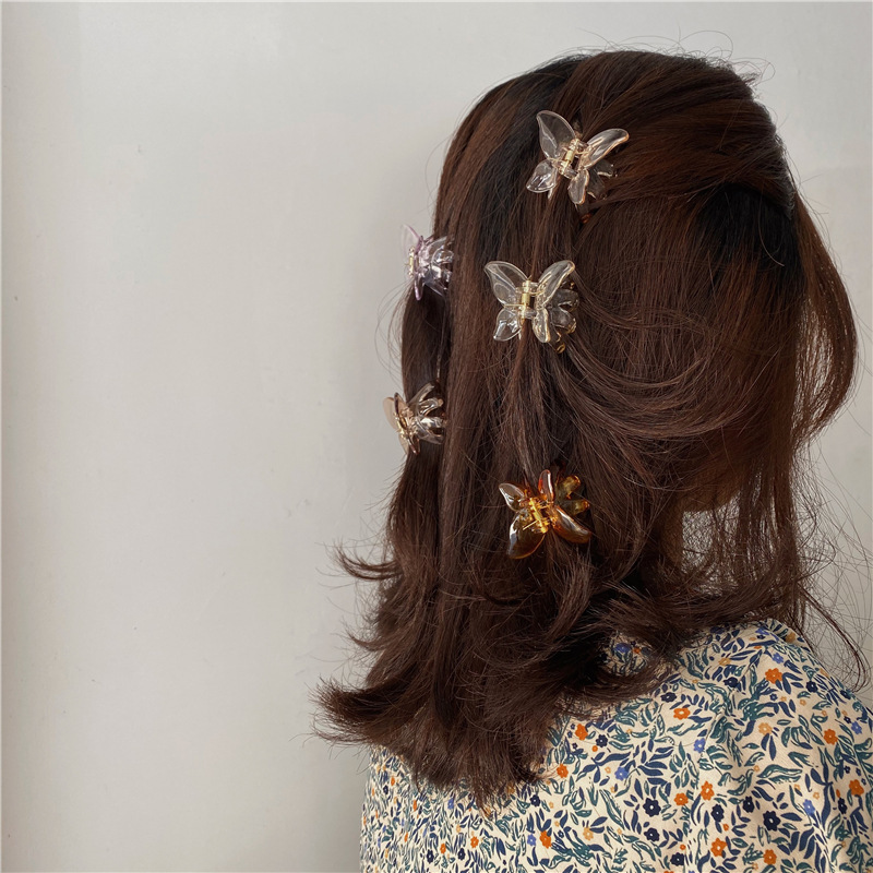 New Korean Girls Butterfly  Resin Hair Claws / Girls Romantic Hairpin / Sweet Hair Ornament Clip / Trendy Acrylic Hairclaw Hair Accessories