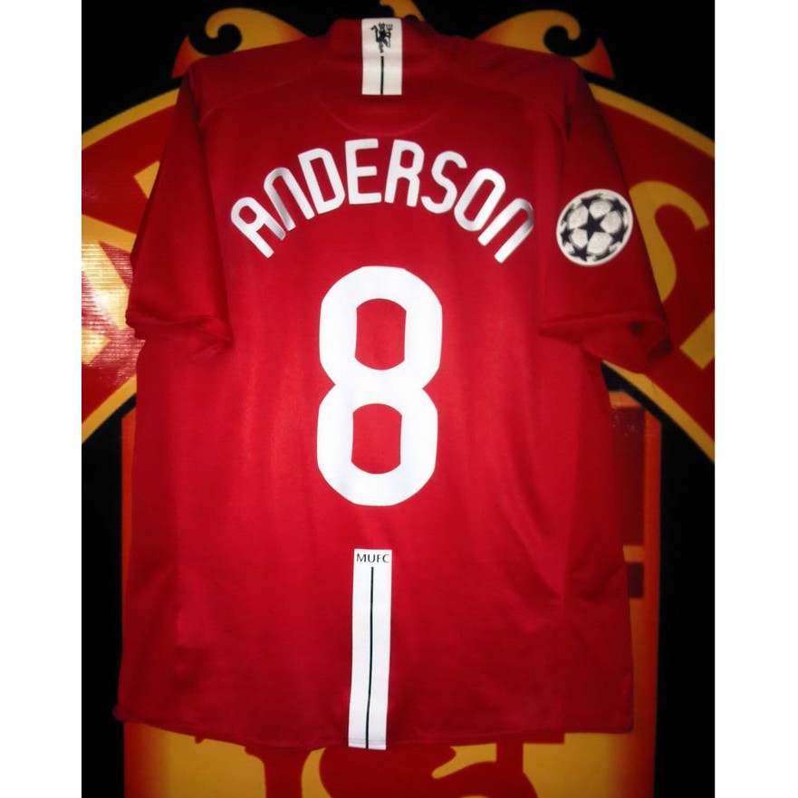 Jersey Manchester United Original Final Champions League 2008 ANDERSON