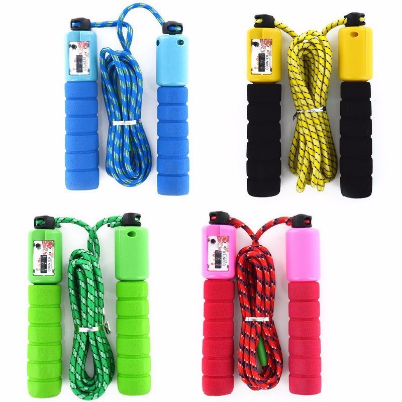 ALAT LONCAT LOMPAT TALI SKIPPING JUMP ROPE SOFT HANDLE WITH COUNTER