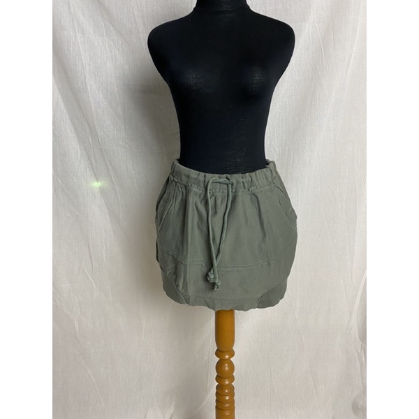 Smex Olive Mini Skirt - Preloved