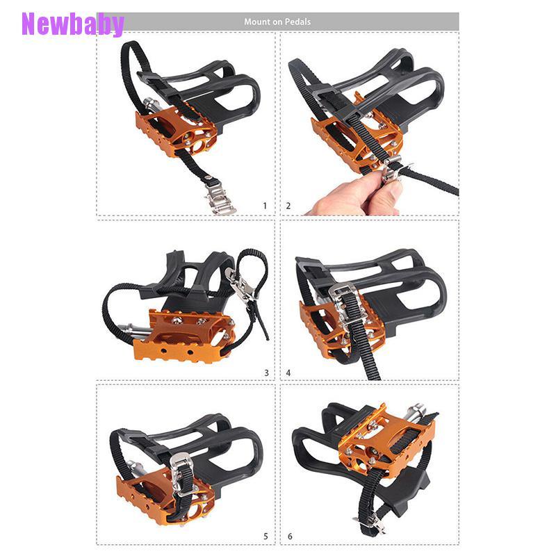 (Newbaby) 1pc Strap Pedal Sepeda Dengan Klip Jari Kaki