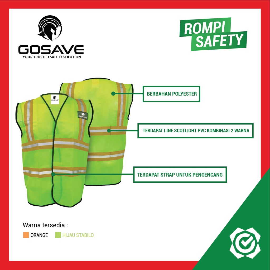 Rompi GoSave Polyester Scotlight Kombinasi AllSize