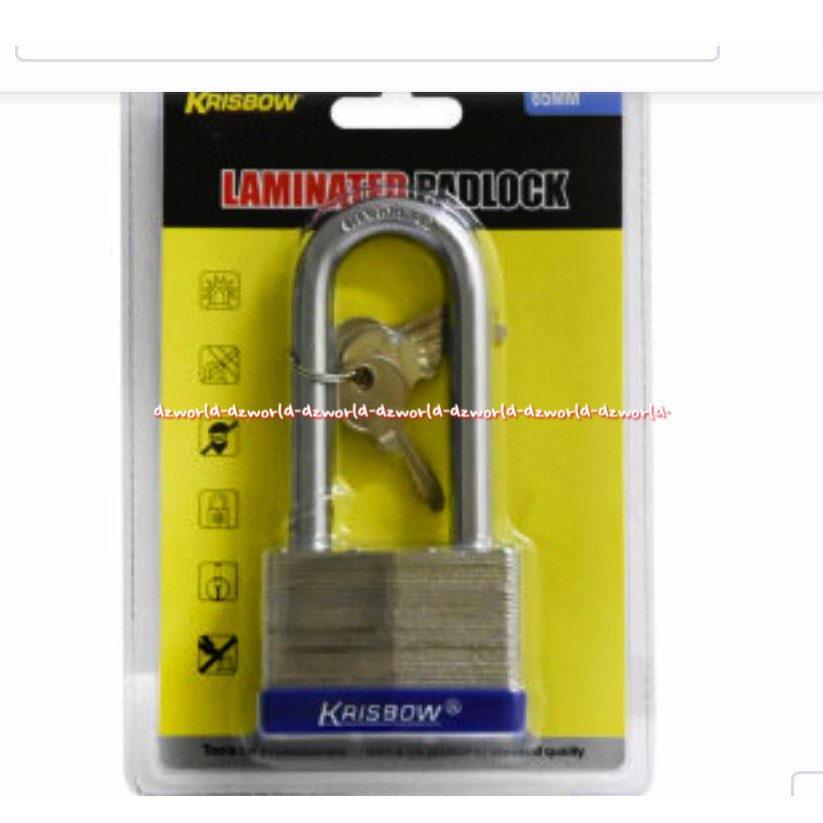 Krisbow Laminated Padlock 65mm Gembok Kunci Pagar