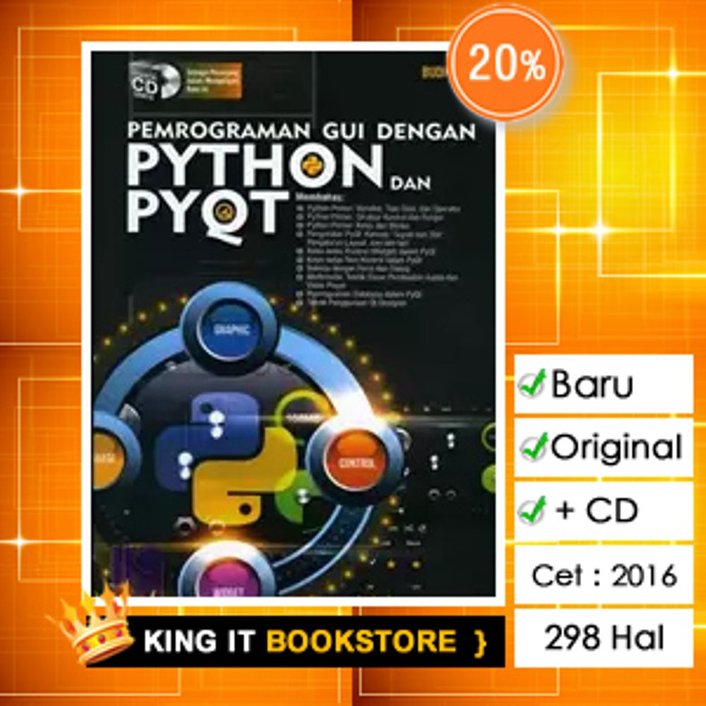 Buku Pemrograman GUI dengan PYTHON dan PYQT  CD  Budi Raharjo
