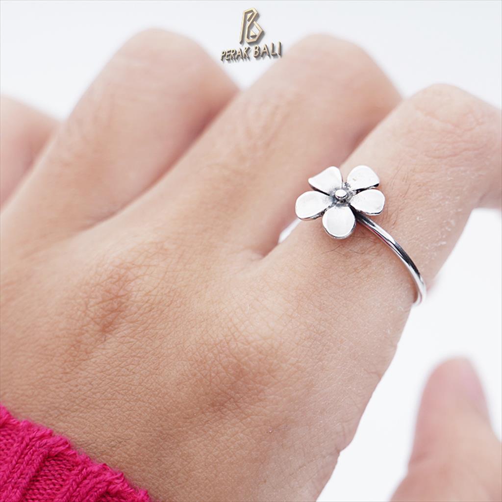 Cincin Perak Wanita 925 Asli Silver Jepun Bali Siki