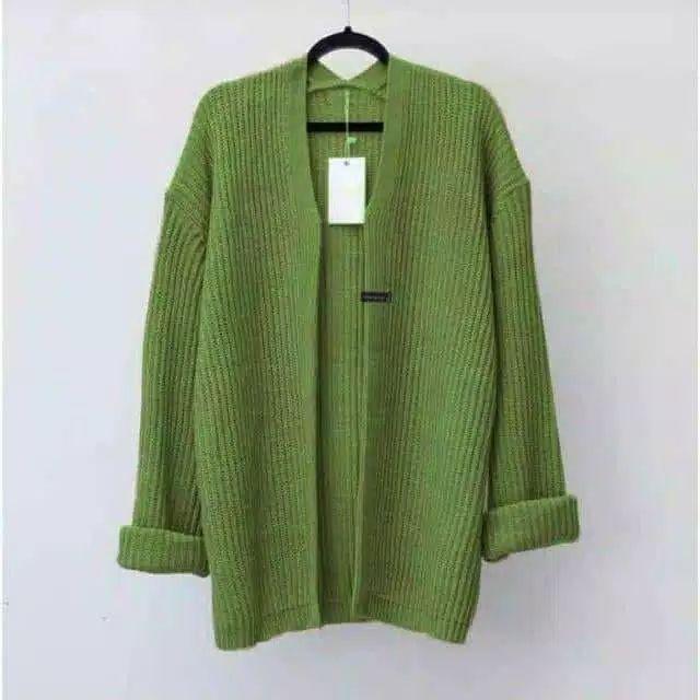 oversize kardy knit/sweaterajut-Avocado