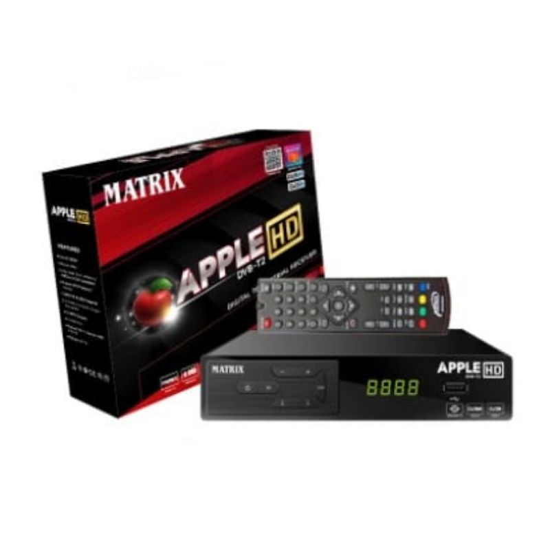 STB MATRIX APPLE MERAH SET TOP BOX DVB T2 HD Merah  TV Digital UHF Antena Garansi