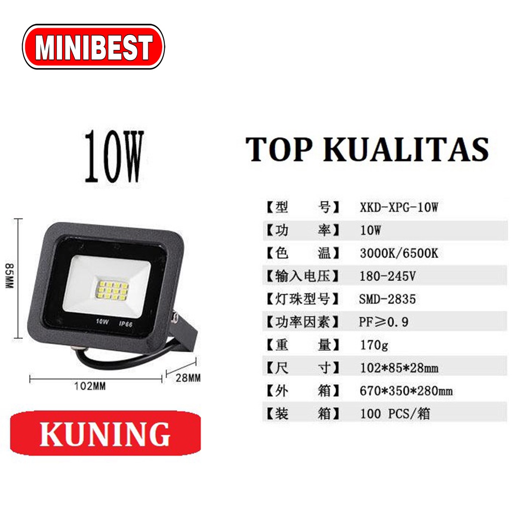 NEW lampu led sorot 10 WATT PUTIH KUNING floodlight /LED KAP SOROT PHILIPS MODEL