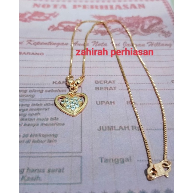 kalung emas liontin love pertama full dewasa