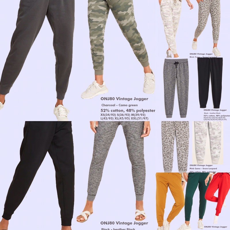 lovemecorner OLD NAVY ONJ80 WOMAN JOGGER PANTS CELANA JOGGER PANJANG WANITA BANYAK WARNA STOCK DIKIT