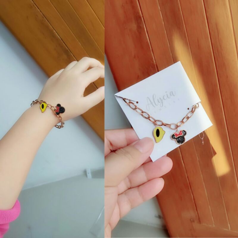 gelang anak titanium mickey new model