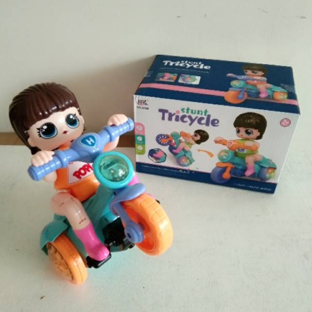 Mainan Stunt Tricycle Light and Music