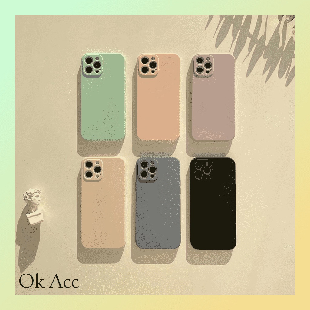 Softcase Doff Warna Macaron WM for Iphone 6 6s 6g 6+ 6s+ 7 8 7+ 8+ X Xs 11 12 13 14 14+ Plus Pro Max