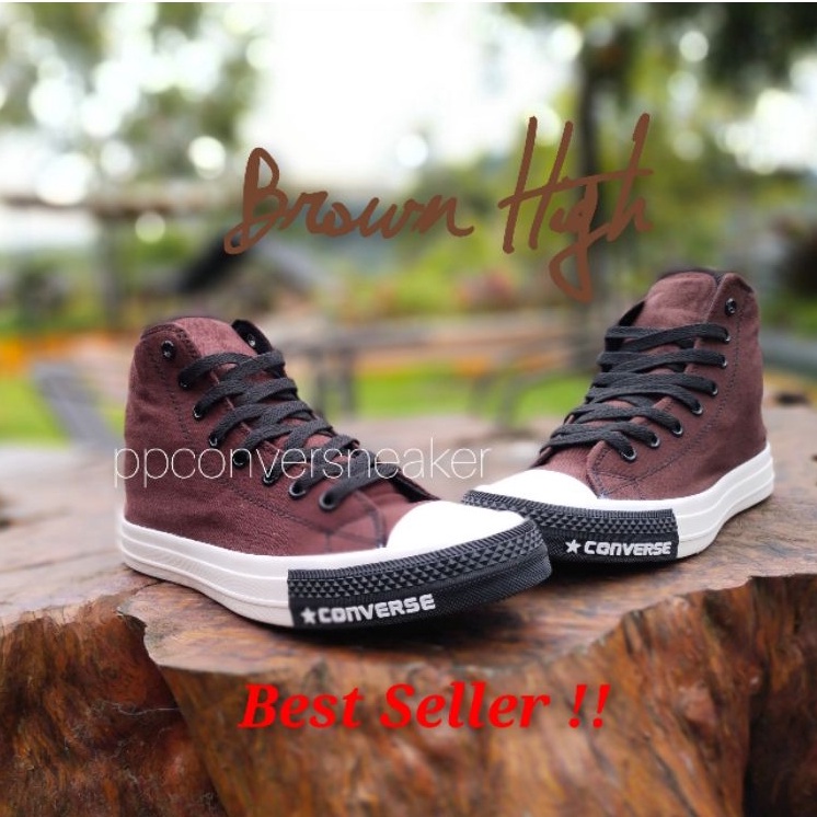 Sepatu Converse Tinggi Hitam Abu Chuck Taylor All Star