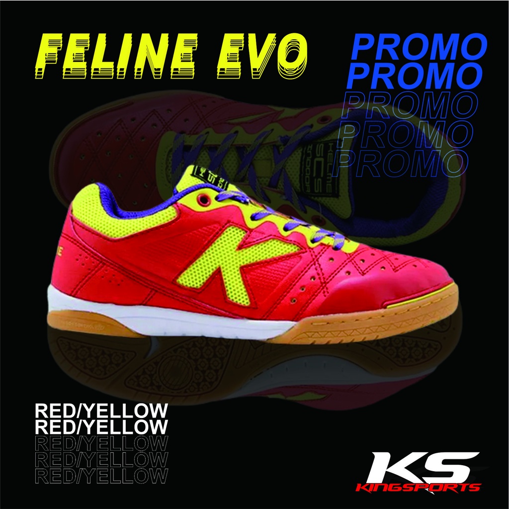 Sepatu Futsal KELME - FELINE EVO [ RED/YELLOW ]