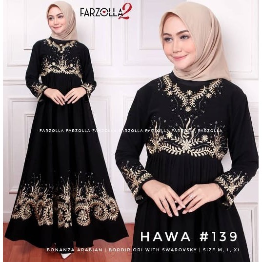 Exclusive Casual Abaya Hitam Bordir Bahan Jetblack Saudi Dress Maxi Turki Umroh Kwalitas Boutique-4