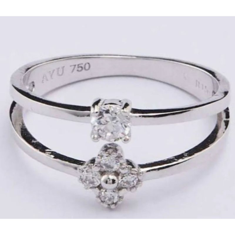 Cincin Emas Putih palsu untuk bergaya