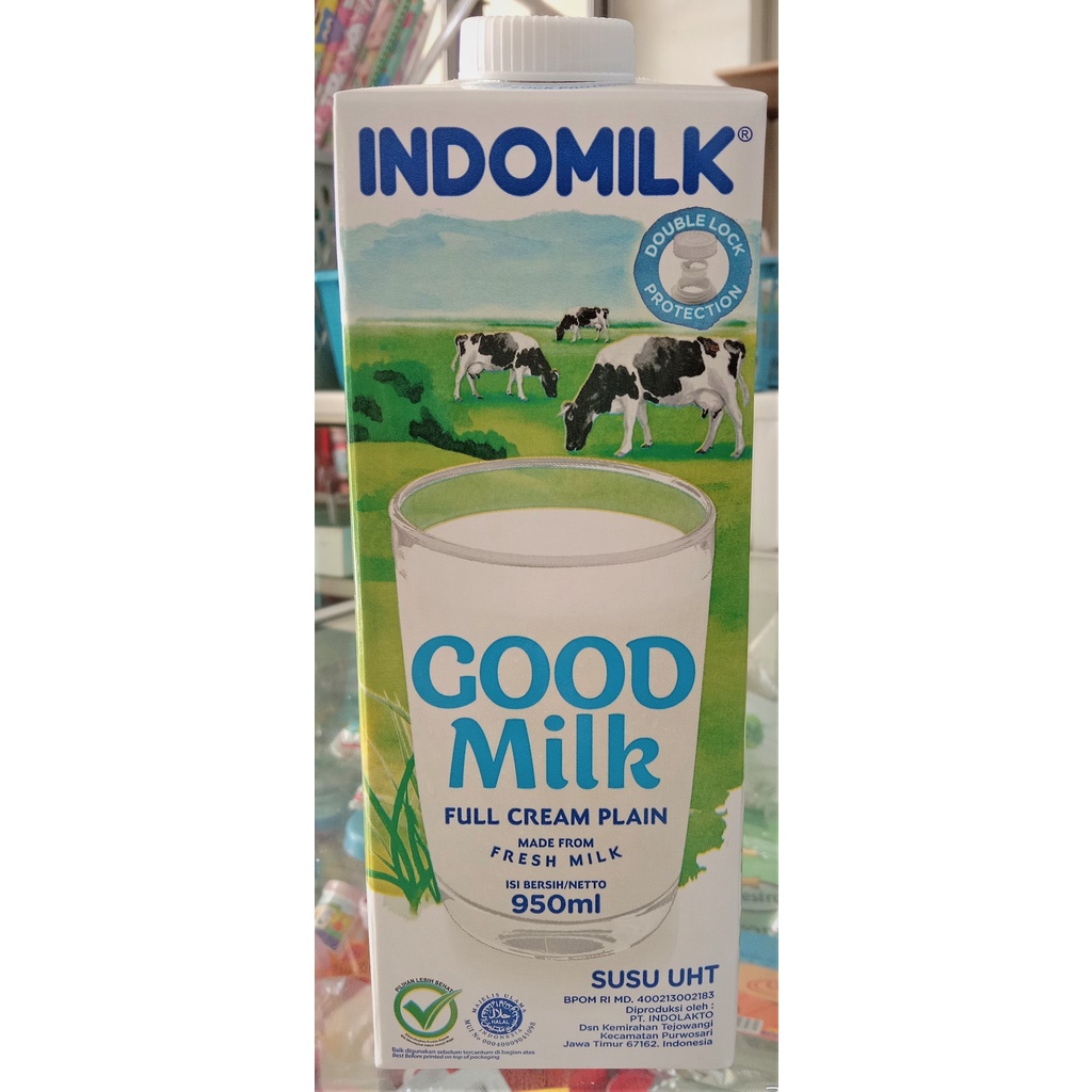 

INDOMILK GOOD MILK FULL CREAM PLAIN 950 ML