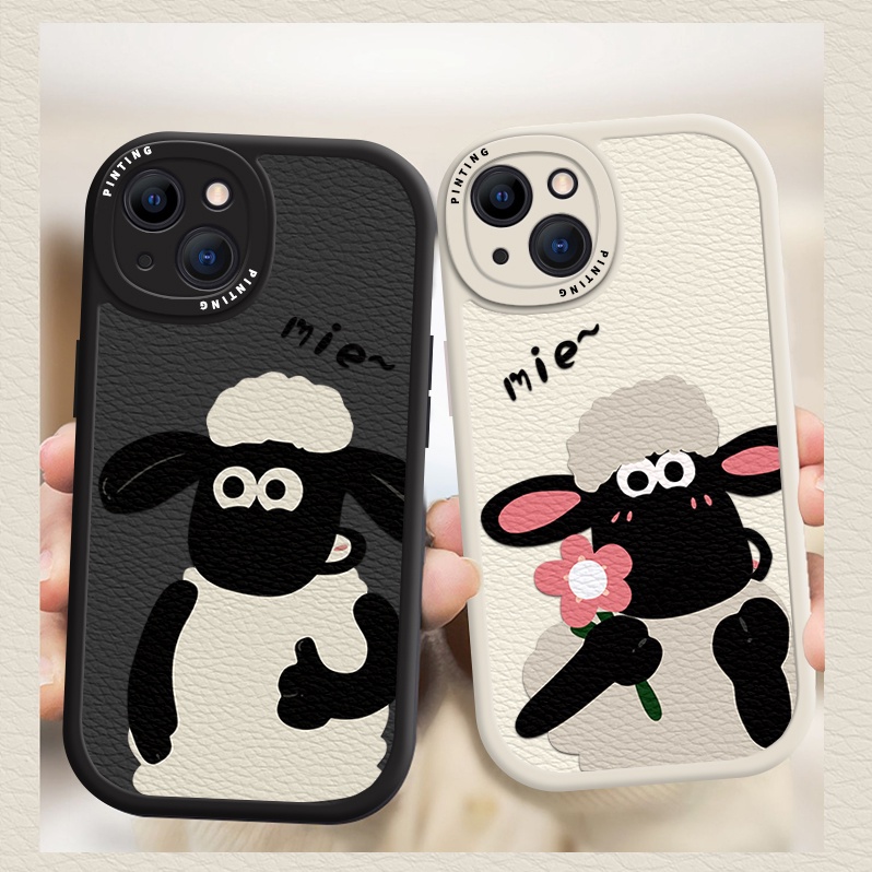 Soft Case Motif Kartun Domba Untuk iPhone 6 7 8 Plus X XR Xs 11 Pro Max 13 12