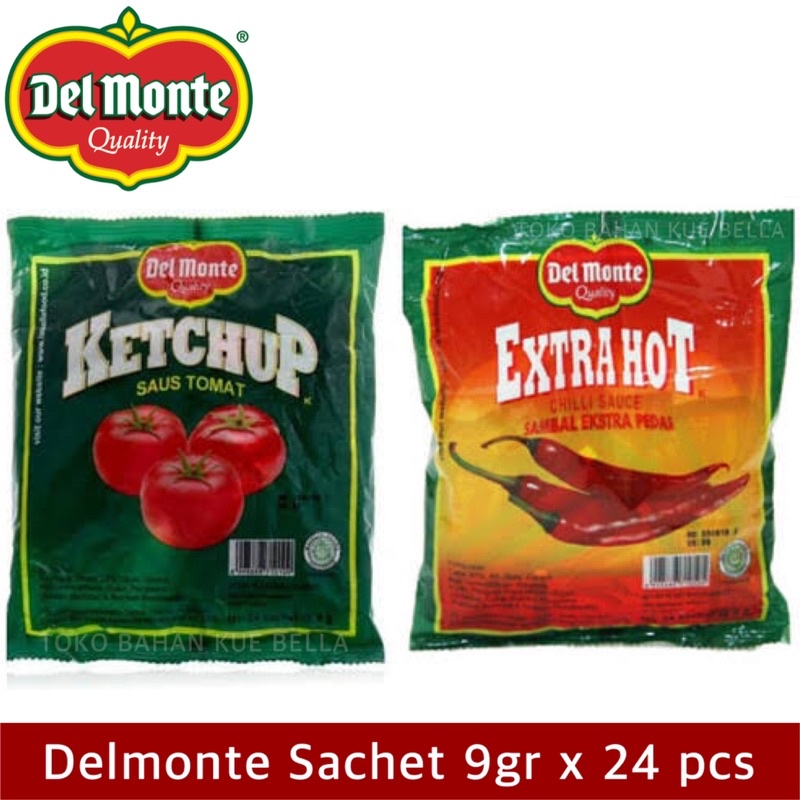 Delmonte EXTRA HOT 9gr x 24pcs (SACHET) Saus Sambal Del Monte