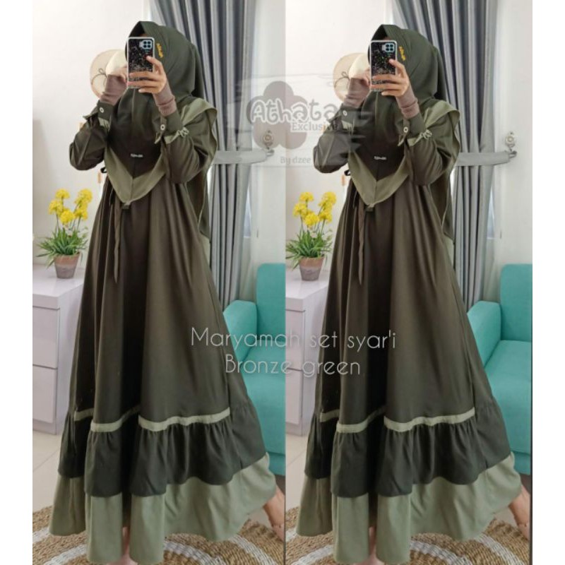 GAMIS MARYAMAH SET SYARI BY ATHATA EXCLUSIVE LD 105 KUALITAS PREMIUM