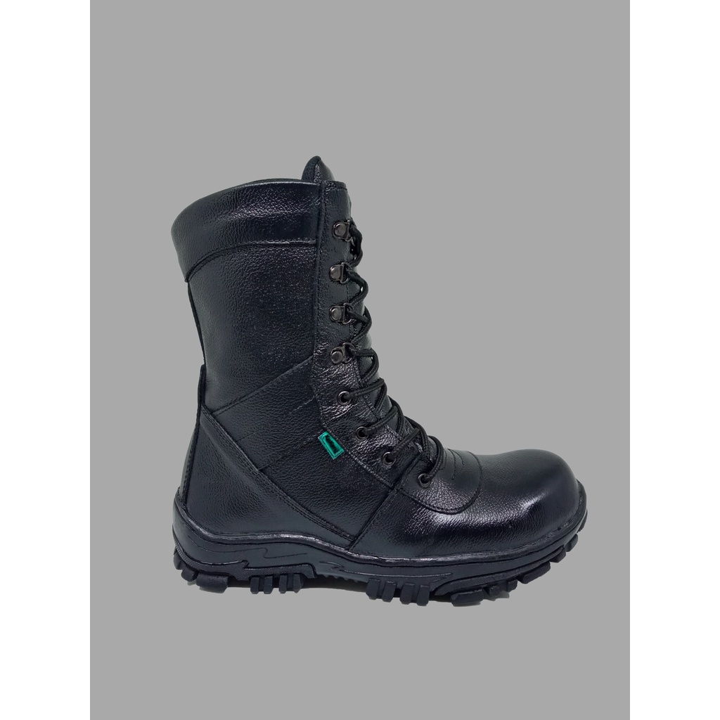Sepatu Safety boot Kickers PDL kulit sapi asli sepatu pria(Ujung besi)