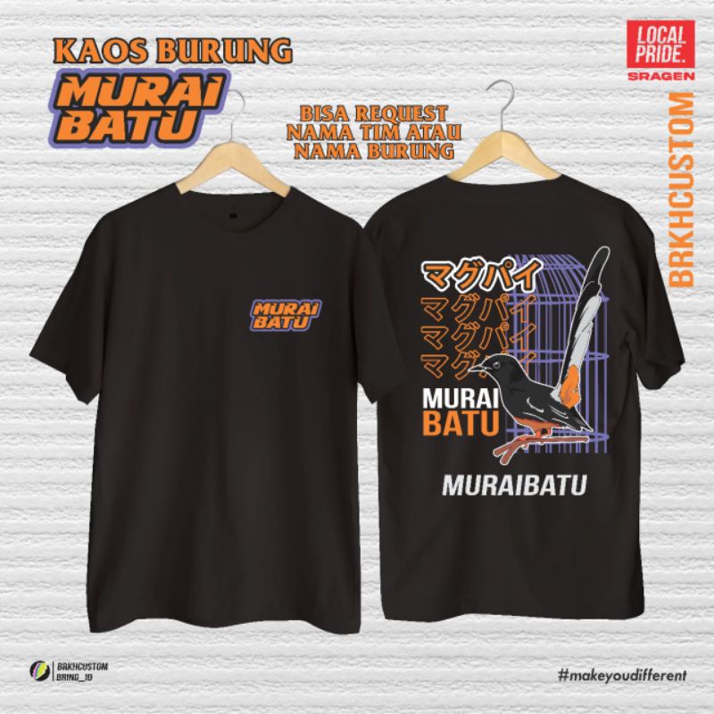 KAOS BURUNG | BISA REQUEST NAMA |KAOS MURAI BATU | KICAU MANIA | KAOS MANCING | KAOS KENARI LOVEBIRD