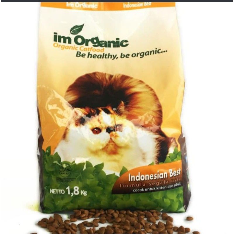 Im organic best 1,8kg 1,8 kg makanan kucing anak dewasa