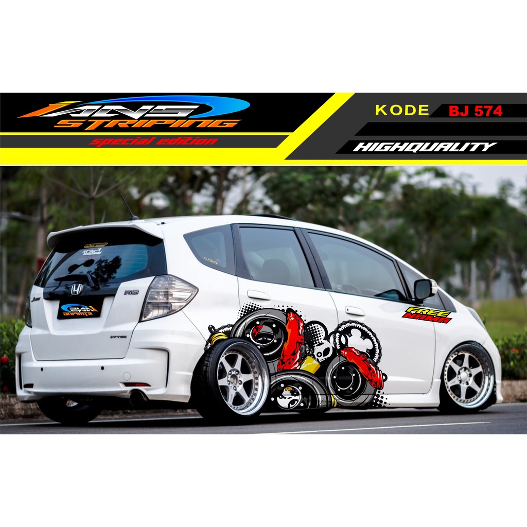 VARIASI MOBIL HONDA JAZZ / STIKER MOBIL BRIO AVANZA YARIS XENIA / DECAL MOBIL / DECAL STICKER MOBIL TERBARU