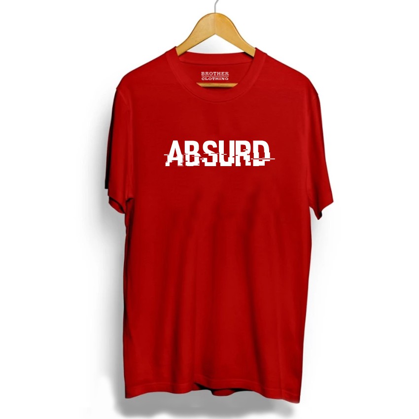 Kaos Distro Pria Absurd White - Abu Misty Premium