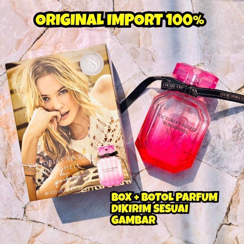 PARFUM WANITA VICTORIA'S SECRET BOMBSHELL ORI-IMPORT BOX COVER