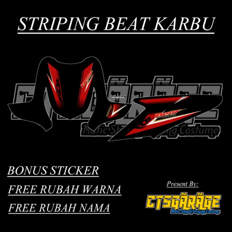 STRIPING ICON BEAT KARBU MODEL ICON SPORT RED
