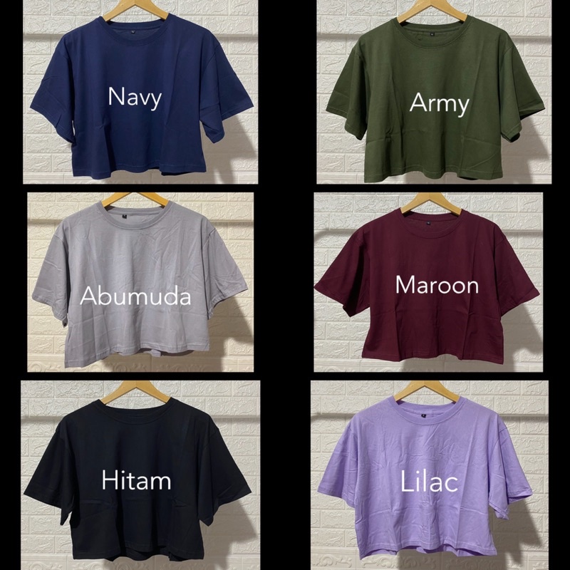 CROP TOP OVERSIZED TEE POLOS COTTON COMBED 30S ADEM ABG ATASAN MURAH MODELLANO